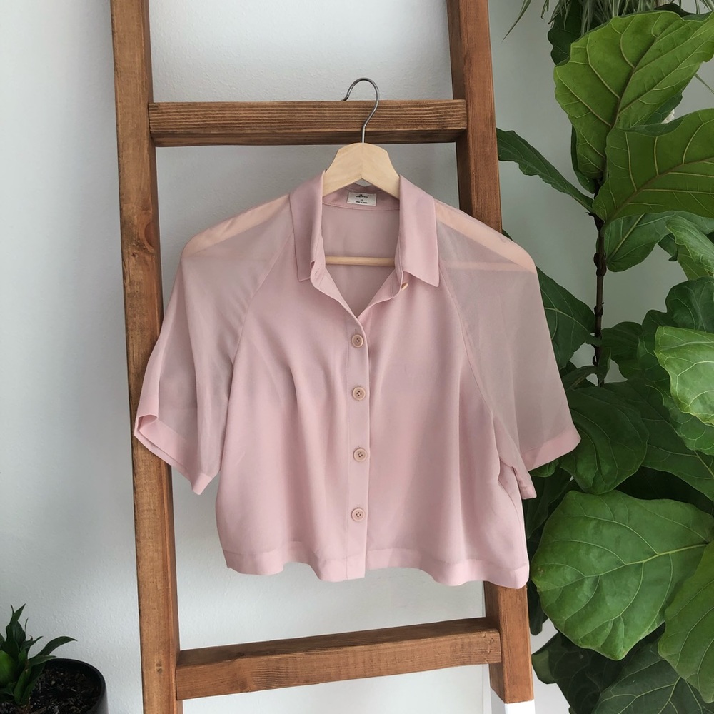 Aritzia Dusty Pink Crop Top